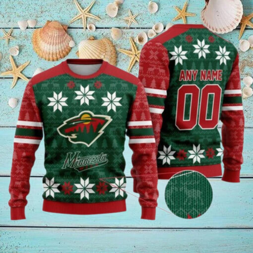 Personalized Minnesota Wild Ugly Sweater For Christmas