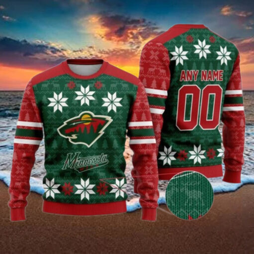 Personalized Minnesota Wild Ugly Sweater For Christmas