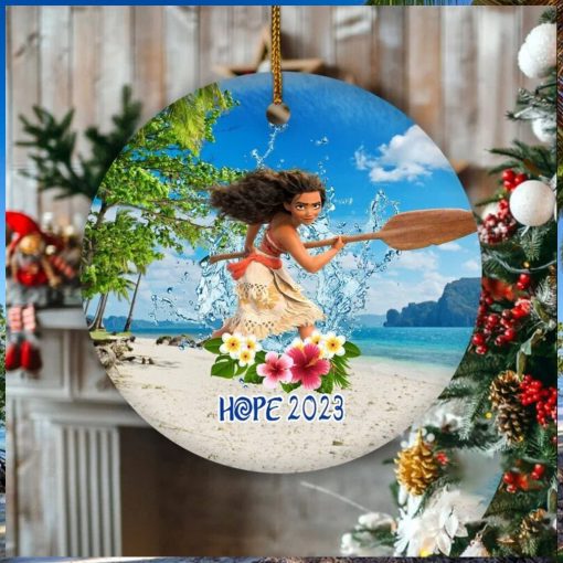 Personalized Moana Ornament, Disney Moana Ornament