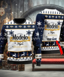 Personalized Modelo Beer Christmas Ugly Sweater