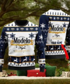 Personalized Modelo Beer Christmas Ugly Sweater