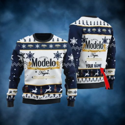 Personalized Modelo Beer Ugly Christmas Sweater, Faux Wool Sweater, Gifts For Beer Lovers, International Beer Day, Best Christmas Gifts For 2022 – Prinvity