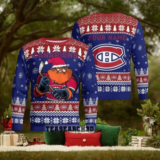 Personalized Montreal Canadiens NHL Ugly Christmas Sweater