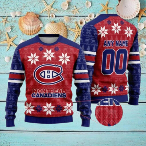 Personalized Montreal Canadiens Ugly Sweater For Christmas