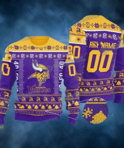 Personalized NFL Minnesota Vikings Ugly Christmas Sweater 3D Gift For Fan 1 768×768