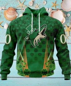 Personalized NHL Arizona Coyotes Full Green Design For St. Patrick’s Day Hoodie
