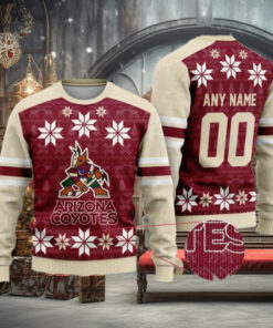 Personalized NHL Arizona Coyotes Sweater, Xmas Gift Custom Family Outfit