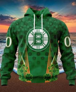 Personalized NHL Boston Bruins Full Green Design For St. Patrick’s Day Hoodie