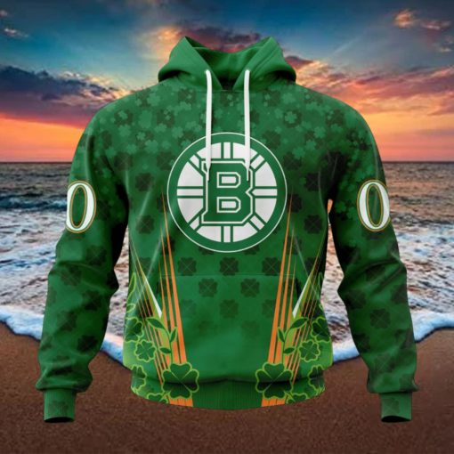 Personalized NHL Boston Bruins Full Green Design For St. Patrick’s Day Hoodie