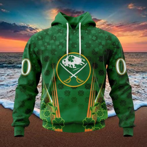 Personalized NHL Buffalo Sabres Full Green Design For St. Patrick’s Day Hoodie