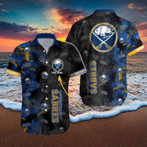 Personalized NHL Buffalo Sabres Palm Leafs Hawaiian Button Up Shirt