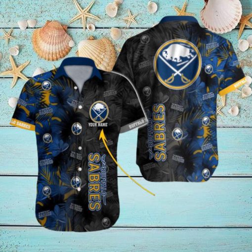 Personalized NHL Buffalo Sabres Palm Leafs Hawaiian Button Up Shirt