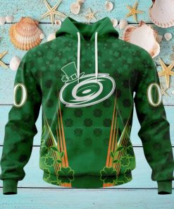 Personalized NHL Carolina Hurricanes Full Green Design For St. Patrick’s Day Hoodie