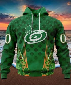 Personalized NHL Carolina Hurricanes Full Green Design For St. Patrick’s Day Hoodie