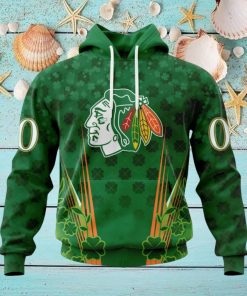 Personalized NHL Chicago Blackhawks Full Green Design For St. Patrick’s Day Hoodie