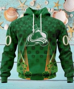 Personalized NHL Colorado Avalanche Full Green Design For St. Patrick’s Day Hoodie