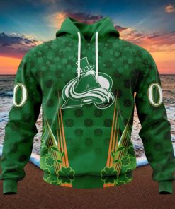 Personalized NHL Colorado Avalanche Full Green Design For St. Patrick’s Day Hoodie