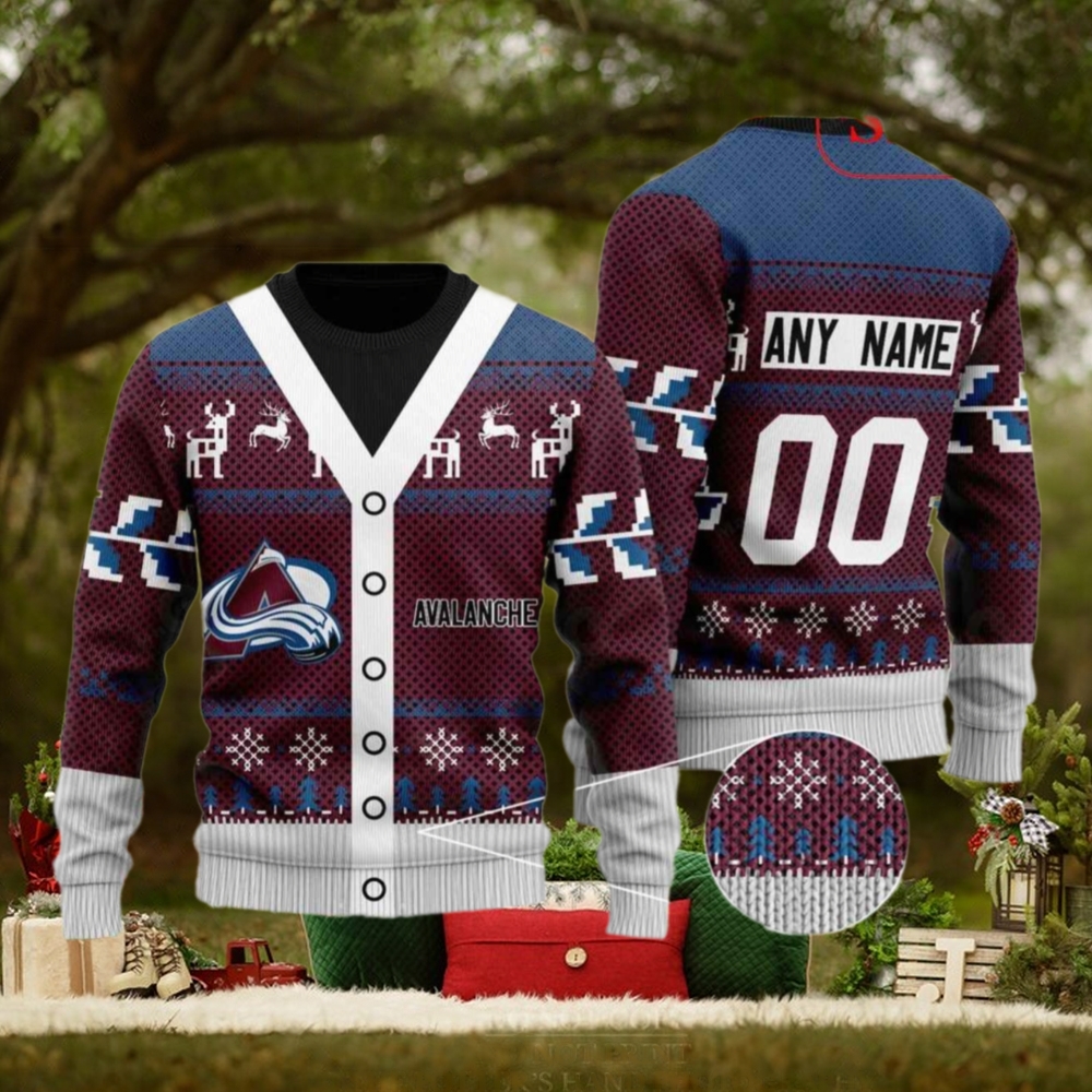 Personalized NHL Colorado Avalanche Sweater, Funny Xmas Gift for Fans Personalized NHL Colorado Avalanche Sweater, Funny Xmas Gift for Fans