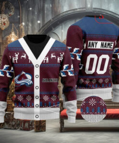 Personalized NHL Colorado Avalanche Sweater, Funny Xmas Gift for Fans