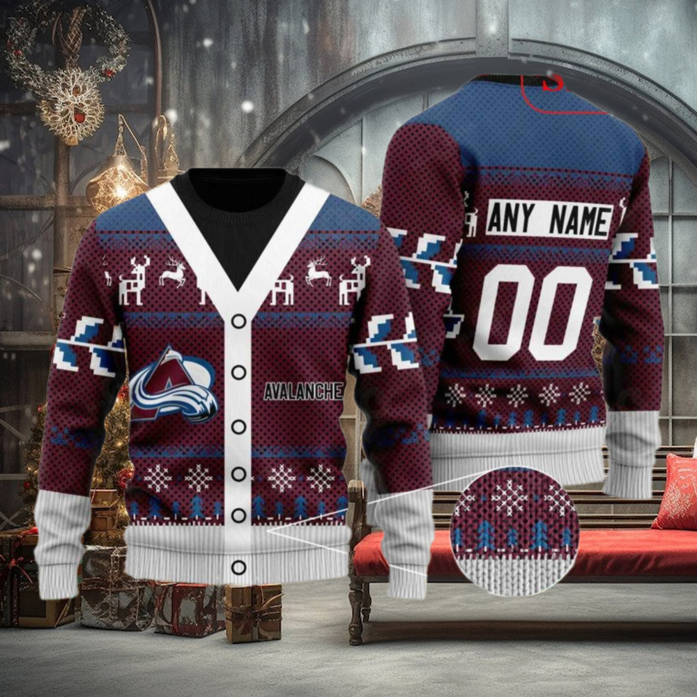 Personalized NHL Colorado Avalanche Sweater, Funny Xmas Gift for Fans Personalized NHL Colorado Avalanche Sweater, Funny Xmas Gift for Fans