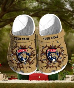 Personalized NHL Florida Panthers Broken Wall Crocs