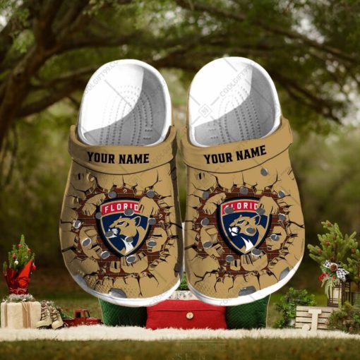 Personalized NHL Florida Panthers Broken Wall Crocs