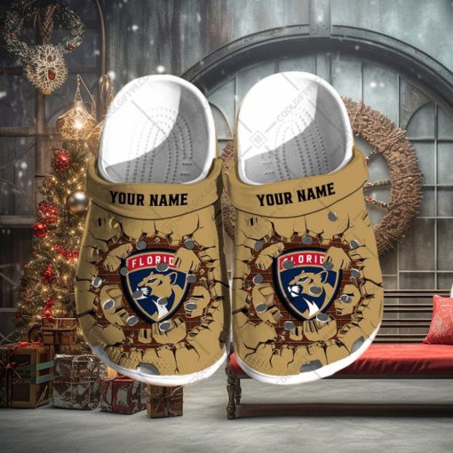 Personalized NHL Florida Panthers Broken Wall Crocs