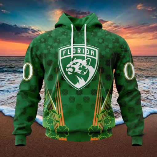 Personalized NHL Florida Panthers Full Green Design For St. Patrick’s Day Hoodie