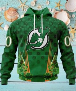 Personalized NHL New Jersey Devils Full Green Design For St. Patrick’s Day Hoodie