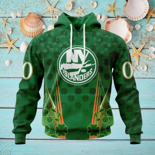 Personalized NHL New York Islanders Full Green Design For St. Patrick’s Day Hoodie