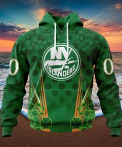 Personalized NHL New York Islanders Full Green Design For St. Patrick’s Day Hoodie