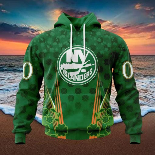 Personalized NHL New York Islanders Full Green Design For St. Patrick’s Day Hoodie