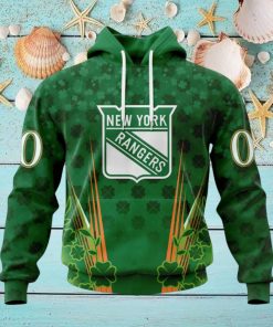 Personalized NHL New York Rangers Full Green Design For St. Patrick’s Day Hoodie