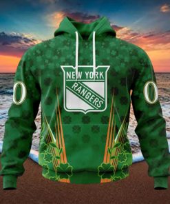 Personalized NHL New York Rangers Full Green Design For St. Patrick’s Day Hoodie