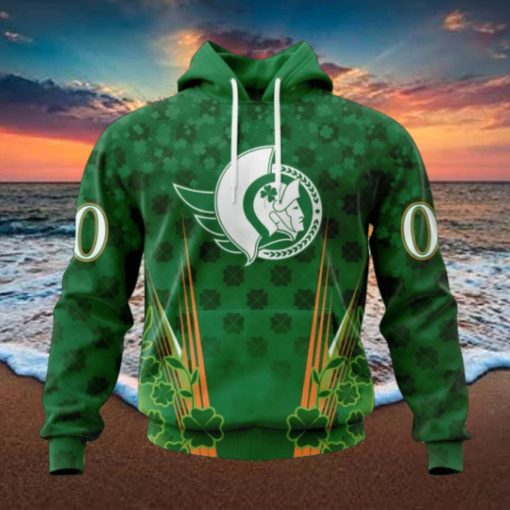 Personalized NHL Ottawa Senators Full Green Design For St. Patrick’s Day Hoodie