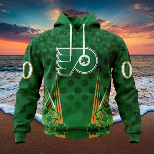 Personalized NHL Philadelphia Flyers Full Green Design For St. Patrick’s Day Hoodie