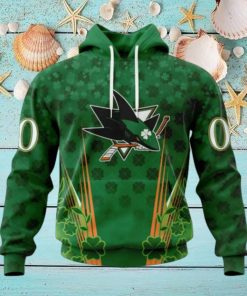 Personalized NHL San Jose Sharks Full Green Design For St. Patrick’s Day Hoodie