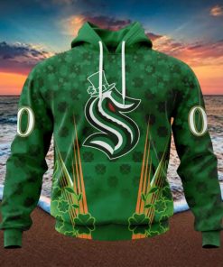 Personalized NHL Seattle Kraken Full Green Design For St. Patrick’s Day Hoodie