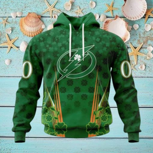 Personalized NHL Tampa Bay Lightning Full Green Design For St. Patrick’s Day Hoodie