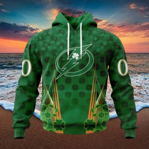 Personalized NHL Tampa Bay Lightning Full Green Design For St. Patrick’s Day Hoodie