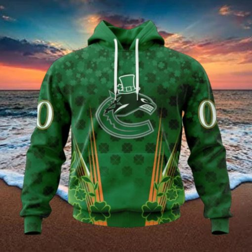 Personalized NHL Vancouver Canucks Full Green Design For St. Patrick’s Day Hoodie