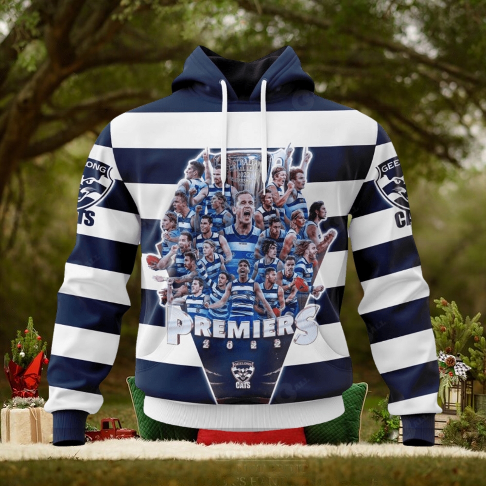 Personalized Name And Number AFL Geelong Cats 2023 PREMIERS Hoodie Sweatshirt 3D Personalized Name And Number AFL Geelong Cats 2023 PREMIERS Hoodie Sweatshirt 3D