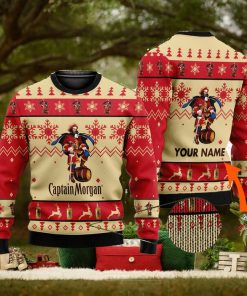 Personalized Name Captain Morgan 3D All Over Printed Christmas Ugly Sweater Men And Women Gift