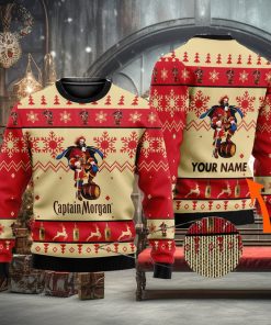 Personalized Name Captain Morgan 3D All Over Printed Christmas Ugly Sweater Men And Women Gift