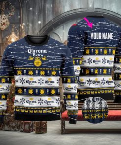 Personalized Name Corona Extra Beer 3D All Over Printed Ugly Christmas Sweater Christmas Gift For Family