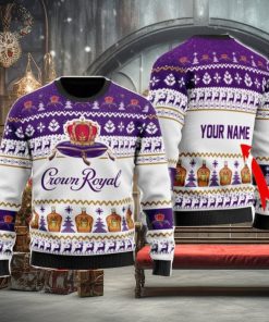 Personalized Name Crown Royal Holiday Ugly Christmas Sweater Christmas Gift Ideas