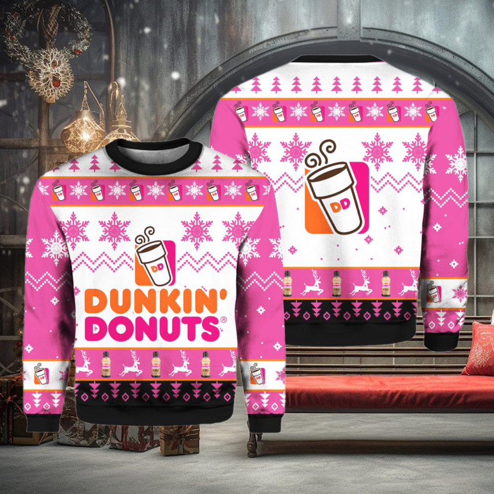 Personalized Name Dunkin Donuts Christmas Sweater Personalized Name Dunkin Donuts Christmas Sweater