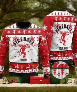Personalized Name Fireball Christmas Gift Sweater All Over Print 3D Sweater
