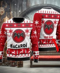 Personalized Name Funny Bacardi Rum Ugly Christmas Sweater Christmas Gift Ideas