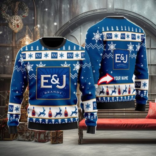 Personalized Name Funny E&J Brandy Ugly Christmas Sweater Christmas Gift Ideas